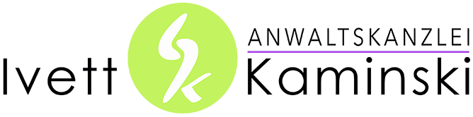Logo Anwaltskanzlei Ivett Kaminski, Fachanwältin für Familienrecht, Rechtsanwältin für Arbeitsrecht, Speditionsrecht und Transportrecht in Dortmund